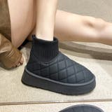 キルティングフェイクムートンブーツ レディース 10代 | Dewlily | 詳細画像4 