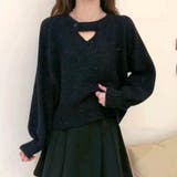 ブラック | ラメニットセーター レディース 10代 | Dewlily