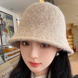 ベージュ | ニットバケットハット レディース 10代 | Dewlily