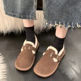 ブラウン | フラットボアシューズ レディース 10代 | Dewlily