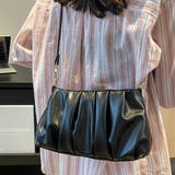 ブラック | プリーツショルダーバッグ レディース 10代 | Dewlily