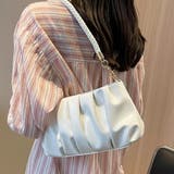 ホワイト | プリーツショルダーバッグ レディース 10代 | Dewlily