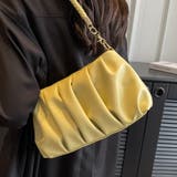 イエロー | プリーツショルダーバッグ レディース 10代 | Dewlily