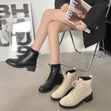 編み上げショートブーツ レディース 10代 | Dewlily | 詳細画像2