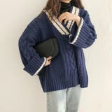 オーバーサイズニットセーター レディース 10代 | Dewlily | 詳細画像3 