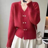 ダブルボタンカーディガン レディース 10代 | Dewlily | 詳細画像8
