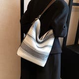 グレー | ボーダーバケツバッグ レディース 10代 | Dewlily