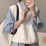ケーブル編みニットベスト レディース 10代 | Dewlily | 詳細画像12