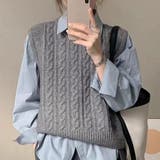 ケーブル編みニットベスト レディース 10代 | Dewlily | 詳細画像6