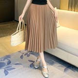 ベージュ | ロングプリーツスカート レディース 10代 | Dewlily