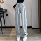 グレー | ワイドスウェットパンツ レディース 10代 | Dewlily