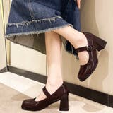 ブラウン | エナメル調ベルトパンプス レディース 10代 | Dewlily