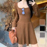 ニットプリーツワンピース レディース 10代 | Dewlily | 詳細画像1 