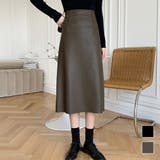 フェイクレザーロングスカート レディース 10代 | Dewlily | 詳細画像1 