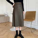 フェイクレザーロングスカート レディース 10代 | Dewlily | 詳細画像6 