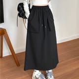 ブラック | ビッグポケットスカート レディース 10代 | Dewlily