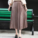 ベロアプリーツロングスカート レディース 10代 | Dewlily | 詳細画像10 