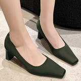 カーキ | スクエアトゥシンプルパンプス レディース 10代 | Dewlily
