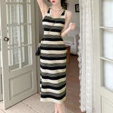 ボーダー配色ワンピース レディース 10代 | Dewlily | 詳細画像7 