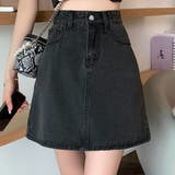ダークグレー | デニム風ミニスカート レディース 10代 | Dewlily