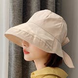 ホワイト | バックリボンバケットハット レディース 10代 | Dewlily