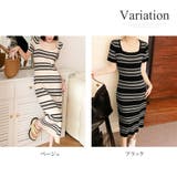 マルチボーダー半袖ワンピース レディース 10代 | Dewlily | 詳細画像5