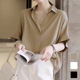 スキッパーシャツブラウス レディース 10代 | Dewlily | 詳細画像1 