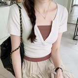 バイカラードッキングTシャツ レディース 10代 | Dewlily | 詳細画像10 