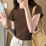 半袖リブTシャツ レディース 10代 | Dewlily | 詳細画像16 
