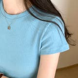 半袖リブTシャツ レディース 10代 | Dewlily | 詳細画像18 