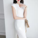 フレンチスリーブサマーニットワンピース レディース 10代 | Dewlily | 詳細画像12 