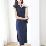 フレンチスリーブサマーニットワンピース レディース 10代 | Dewlily | 詳細画像2 