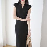 フレンチスリーブサマーニットワンピース レディース 10代 | Dewlily | 詳細画像4 