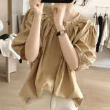 パフスリーブタックブラウス レディース 10代 | Dewlily | 詳細画像3 