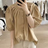 パフスリーブタックブラウス レディース 10代 | Dewlily | 詳細画像4 