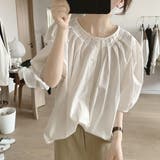 パフスリーブタックブラウス レディース 10代 | Dewlily | 詳細画像7 