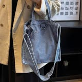 ブルー | デニム風ショルダーバッグ レディース 10代 | Dewlily