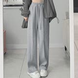 グレー | プレス加工スウェットパンツ レディース 10代 | Dewlily