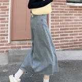 デニム風ロングスリットスカート 10代 20代 | Dewlily | 詳細画像12 