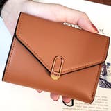 ブラウン | レトロ三つ折り財布 10代 20代 | Dewlily