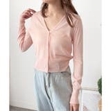 Vネックシースルーカーディガン レディース 韓国 | Dewlily | 詳細画像21 