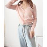 Vネックシースルーカーディガン レディース 韓国 | Dewlily | 詳細画像3 