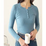 長袖リブニットトップス レディース ニット | Dewlily | 詳細画像13 