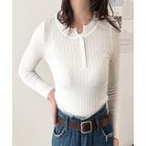 長袖リブニットトップス レディース ニット | Dewlily | 詳細画像15 