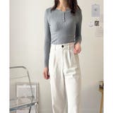 長袖リブニットトップス レディース ニット | Dewlily | 詳細画像19 