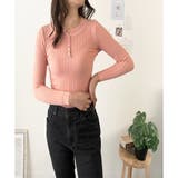 長袖リブニットトップス レディース ニット | Dewlily | 詳細画像3 