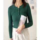 長袖リブニットトップス レディース ニット | Dewlily | 詳細画像8 