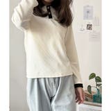 襟付きバイカラーリブトップス レディース トップス | Dewlily | 詳細画像11 