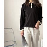 襟付きバイカラーリブトップス レディース トップス | Dewlily | 詳細画像16 