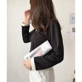 襟付きバイカラーリブトップス レディース トップス | Dewlily | 詳細画像17 